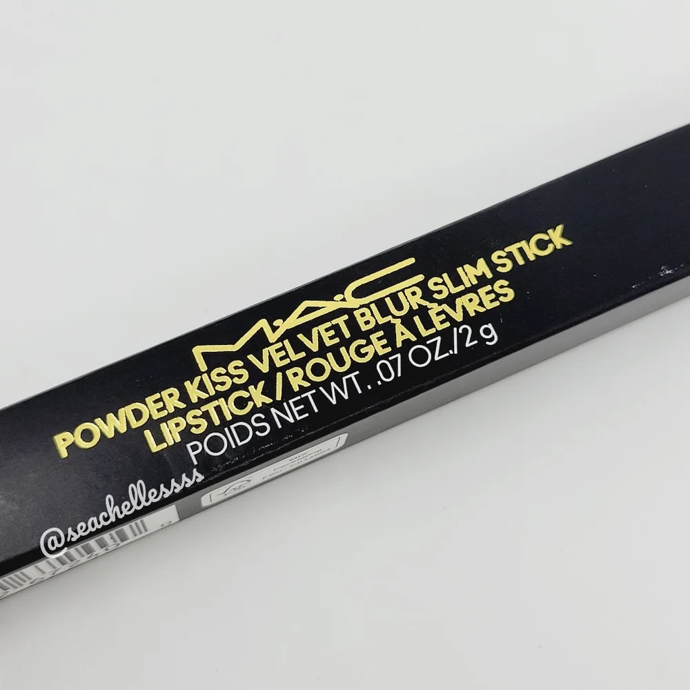 Mac Cosmetics Powder Kiss Velvet Blur Slim Stick Lipstick | Ruby New | Brand New